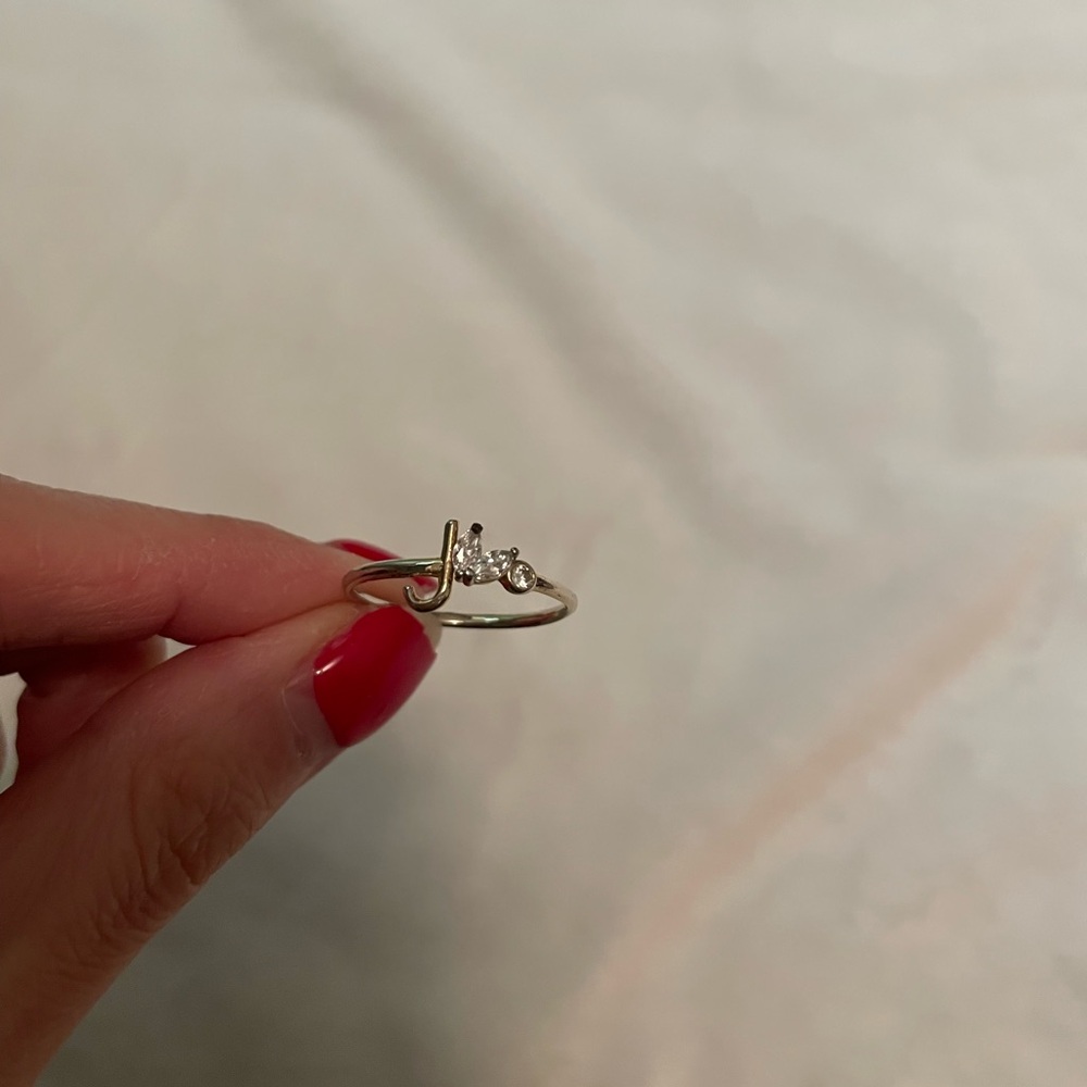 Anthropologie 'J' ring